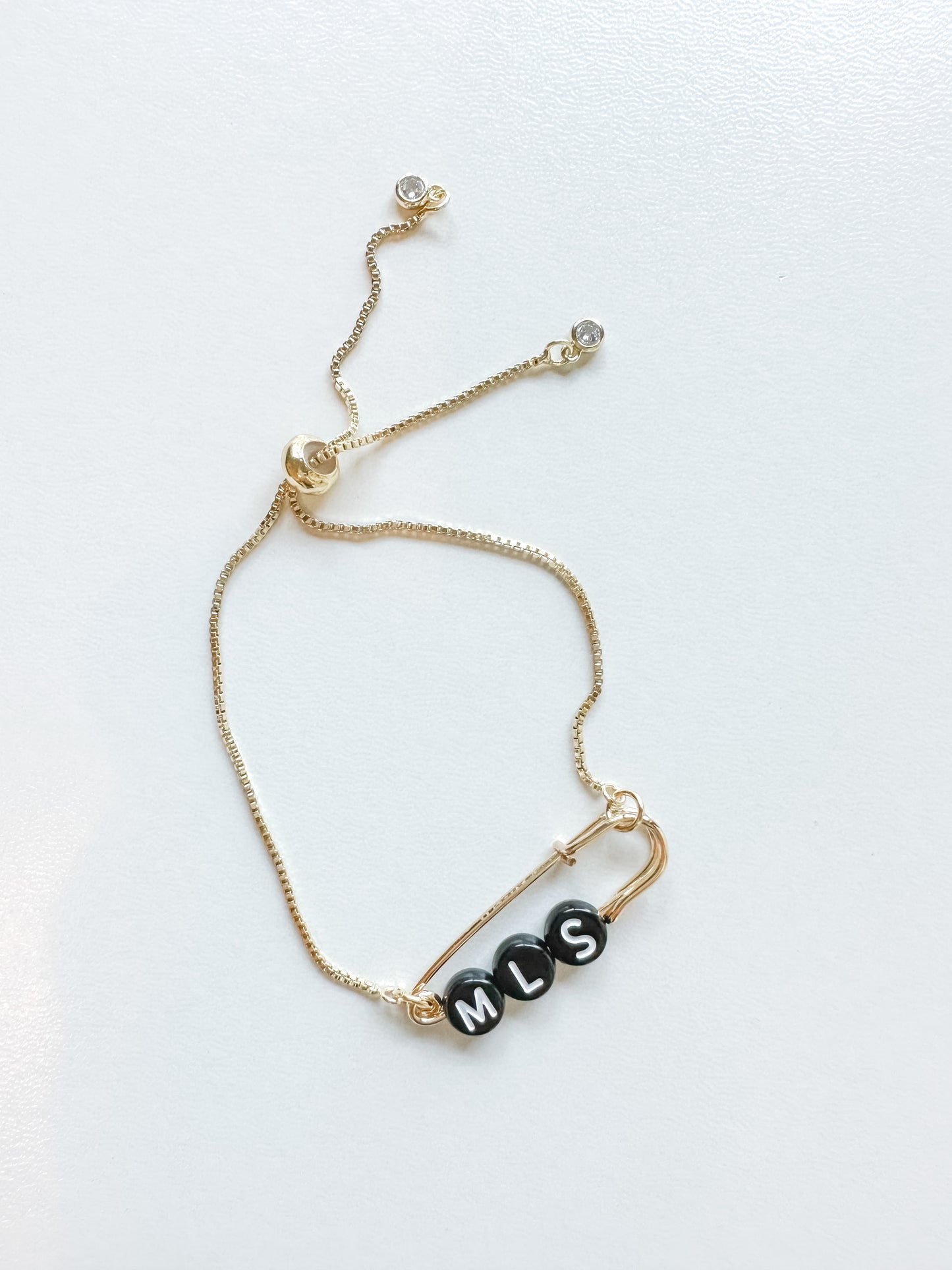 custom safety pin bracelet