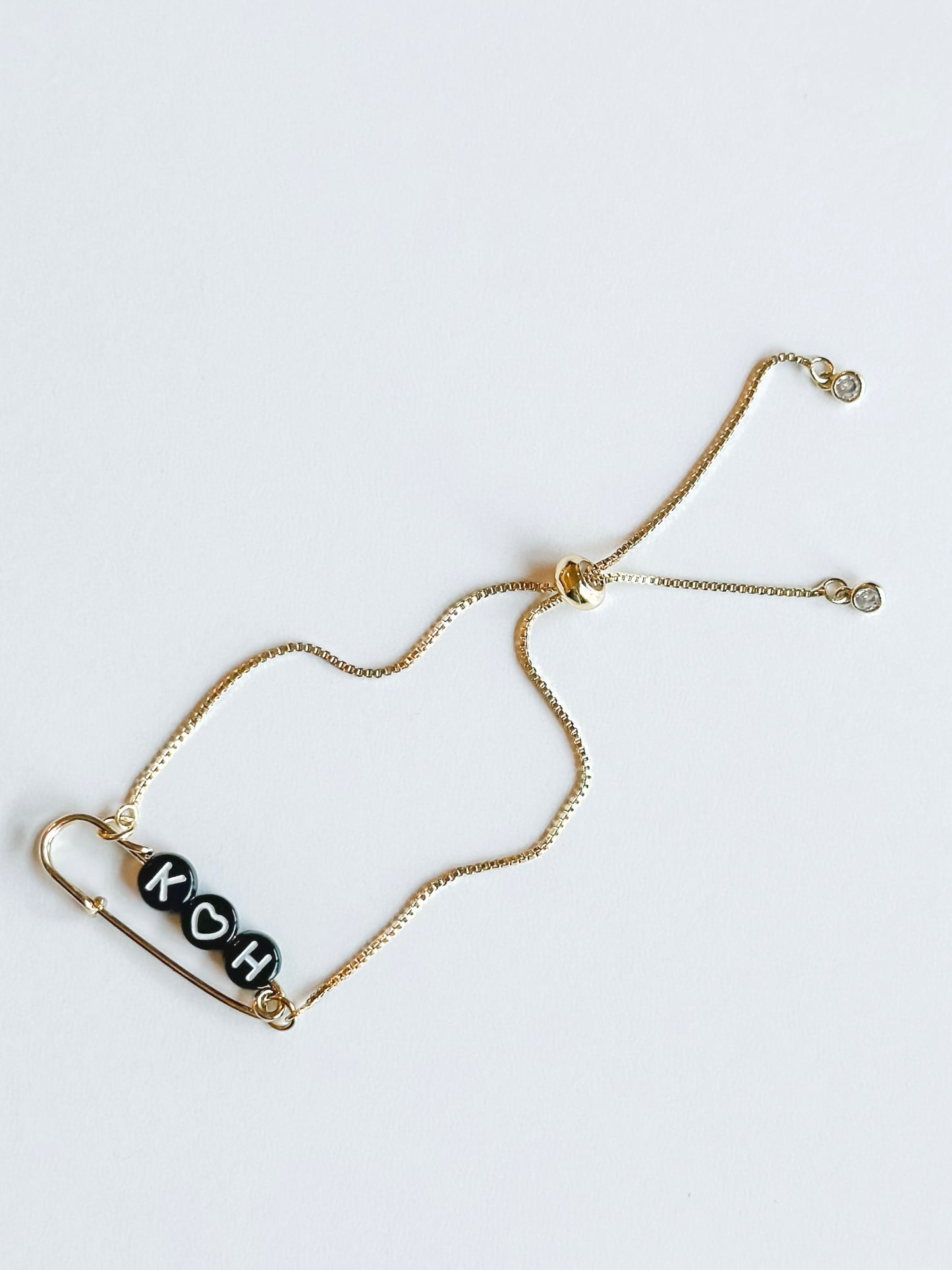 custom safety pin bracelet