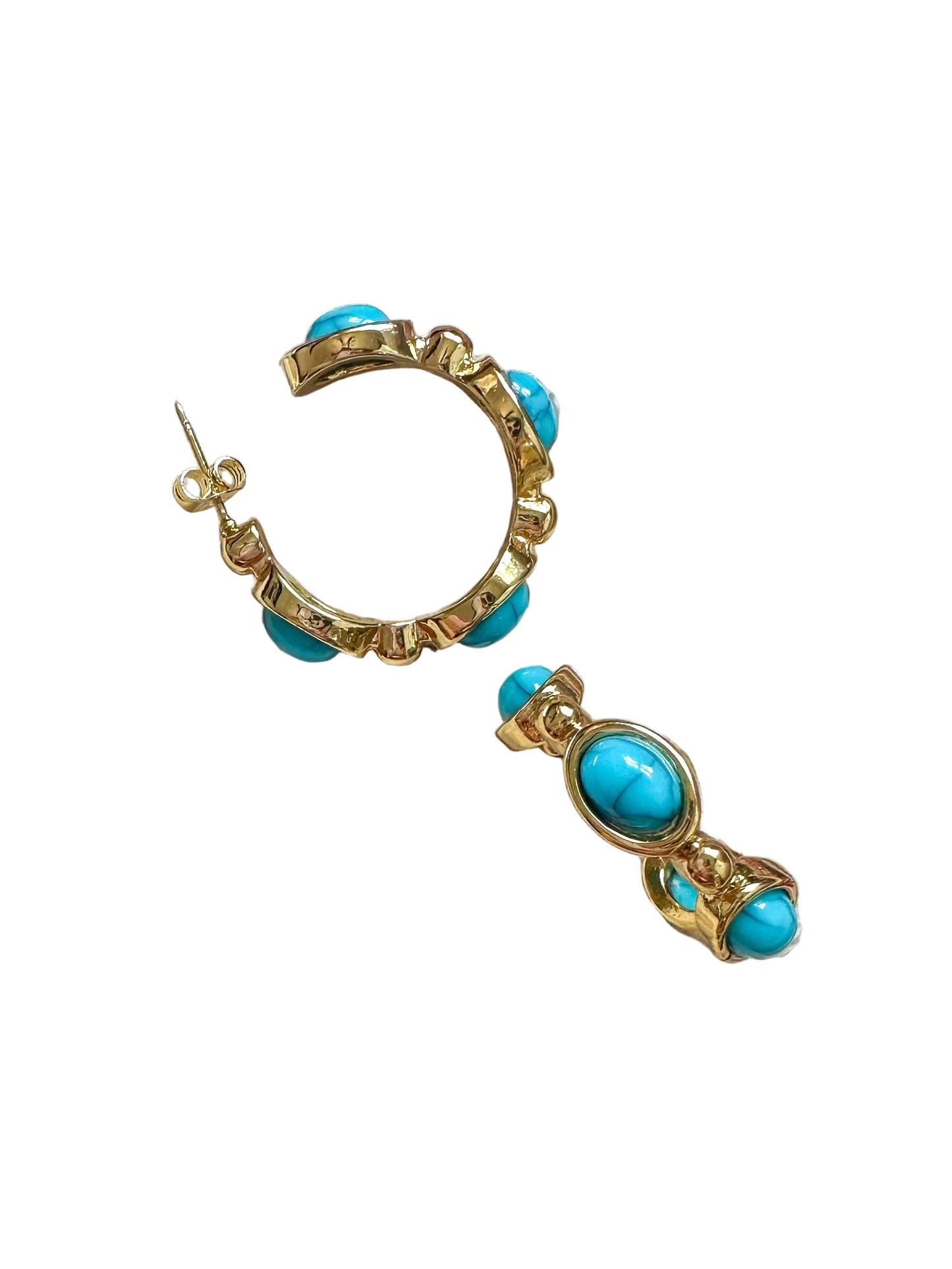 Turquoise Hoop Earrings