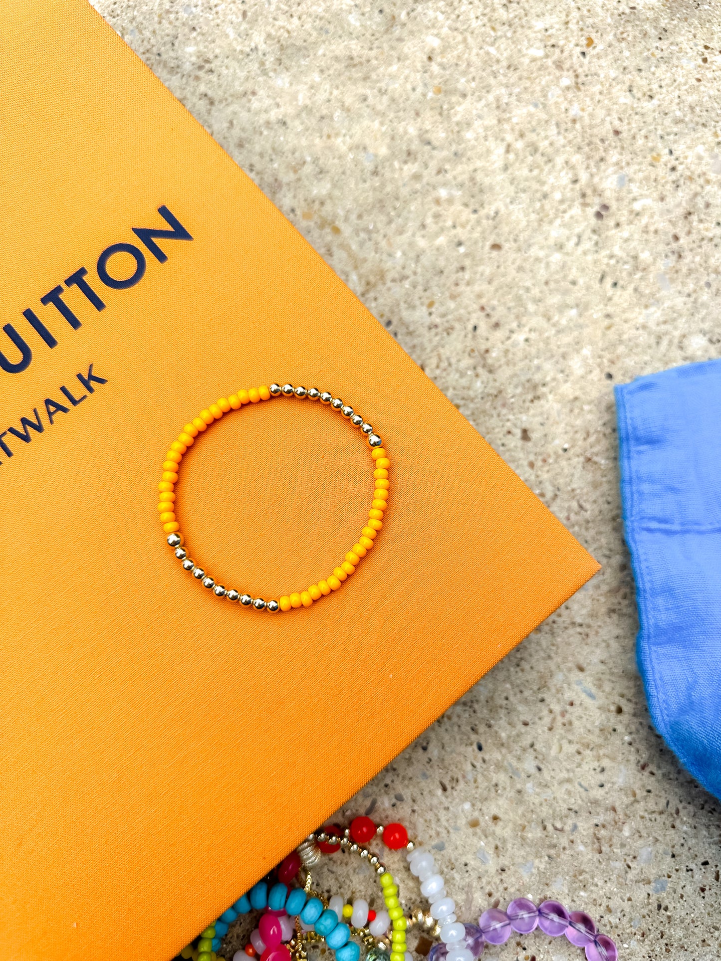 Sherbet orange Sprinkle Bracelet