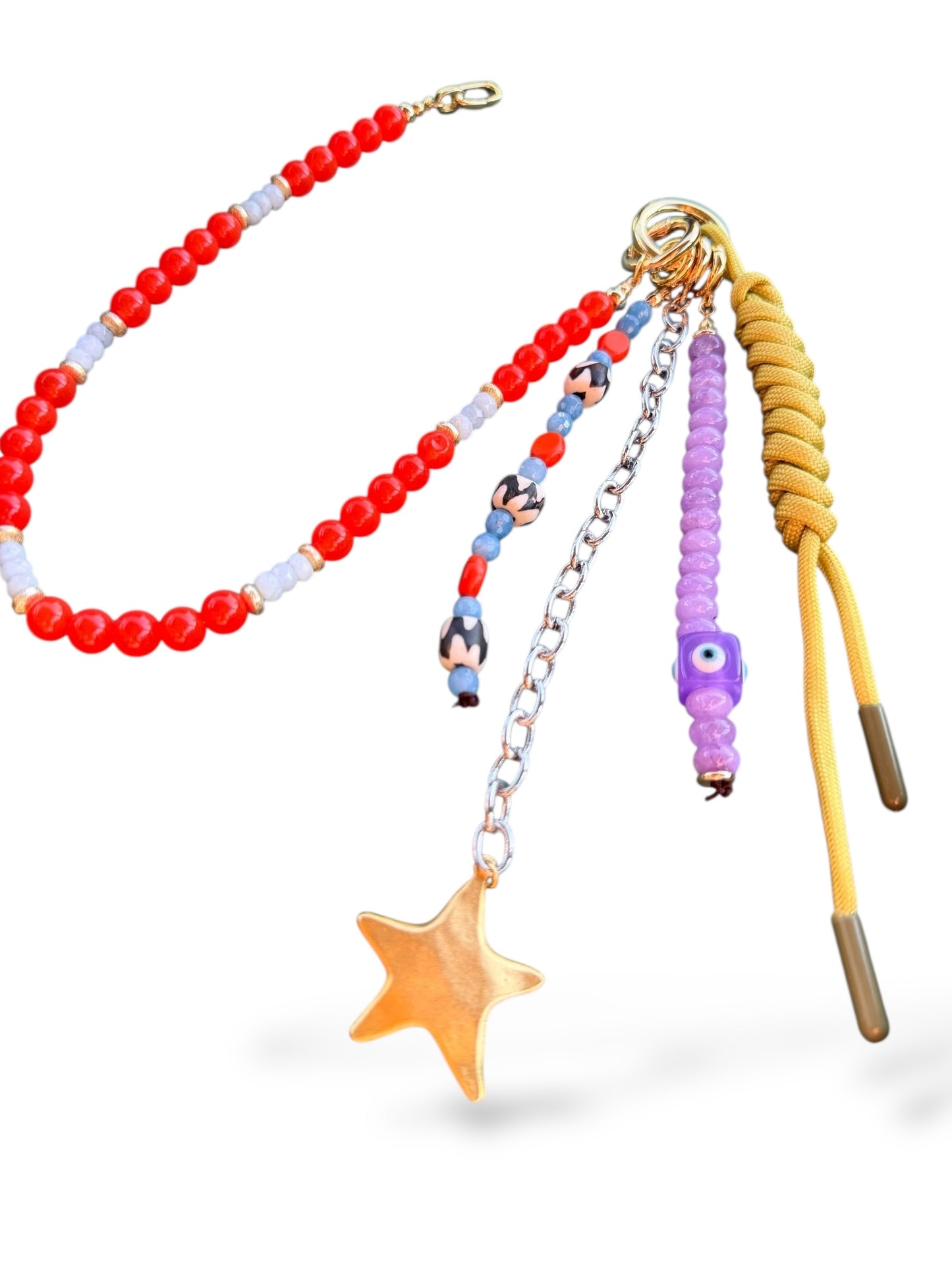 Purple Evil Eye Bag Charm