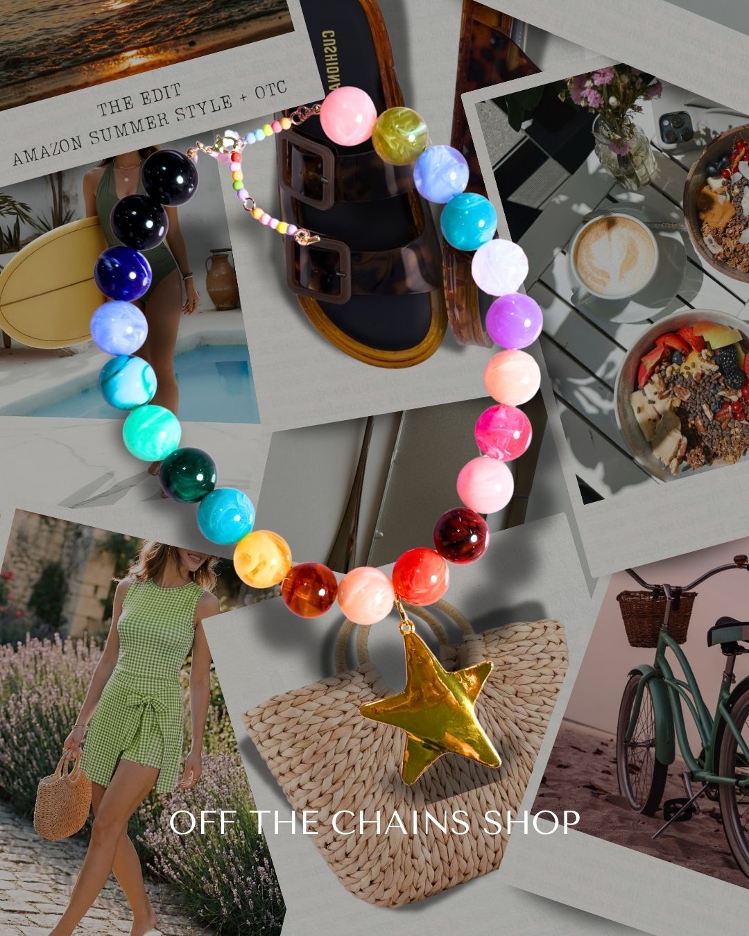 Stellar Vibes Chunky Beaded Star Necklace