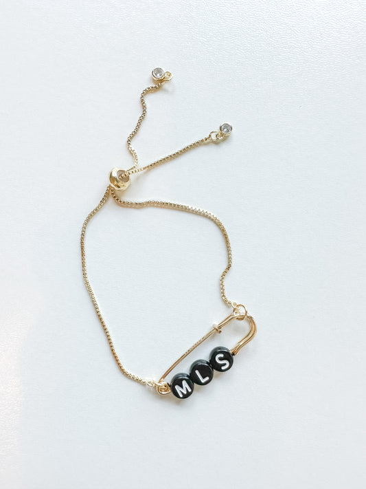 custom safety pin bracelet
