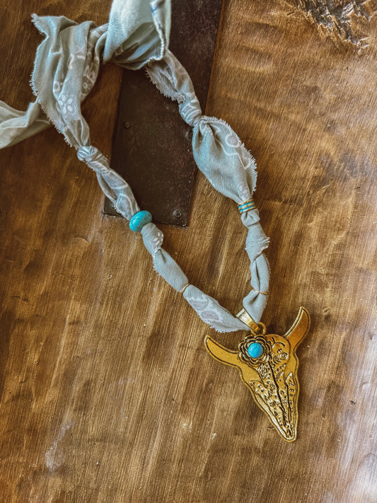Turquoise Bandana Necklace