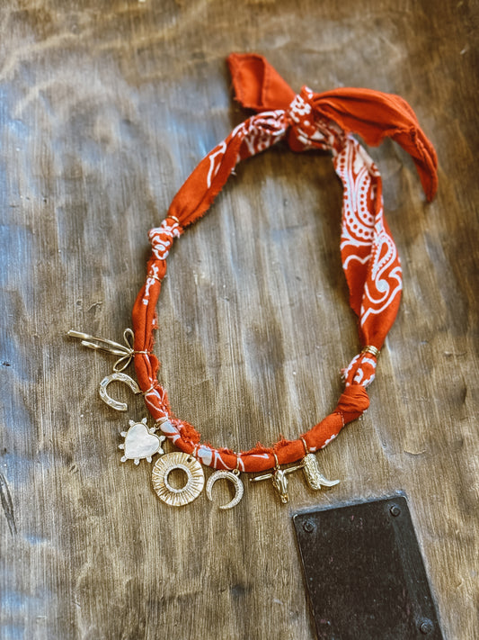 TX Cowgirl Bandana Necklace