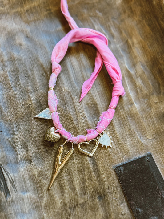 All Hearts Bandana Necklace