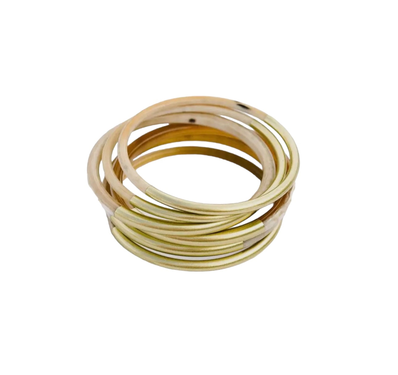 Metallic Gold Mix Bangle Set
