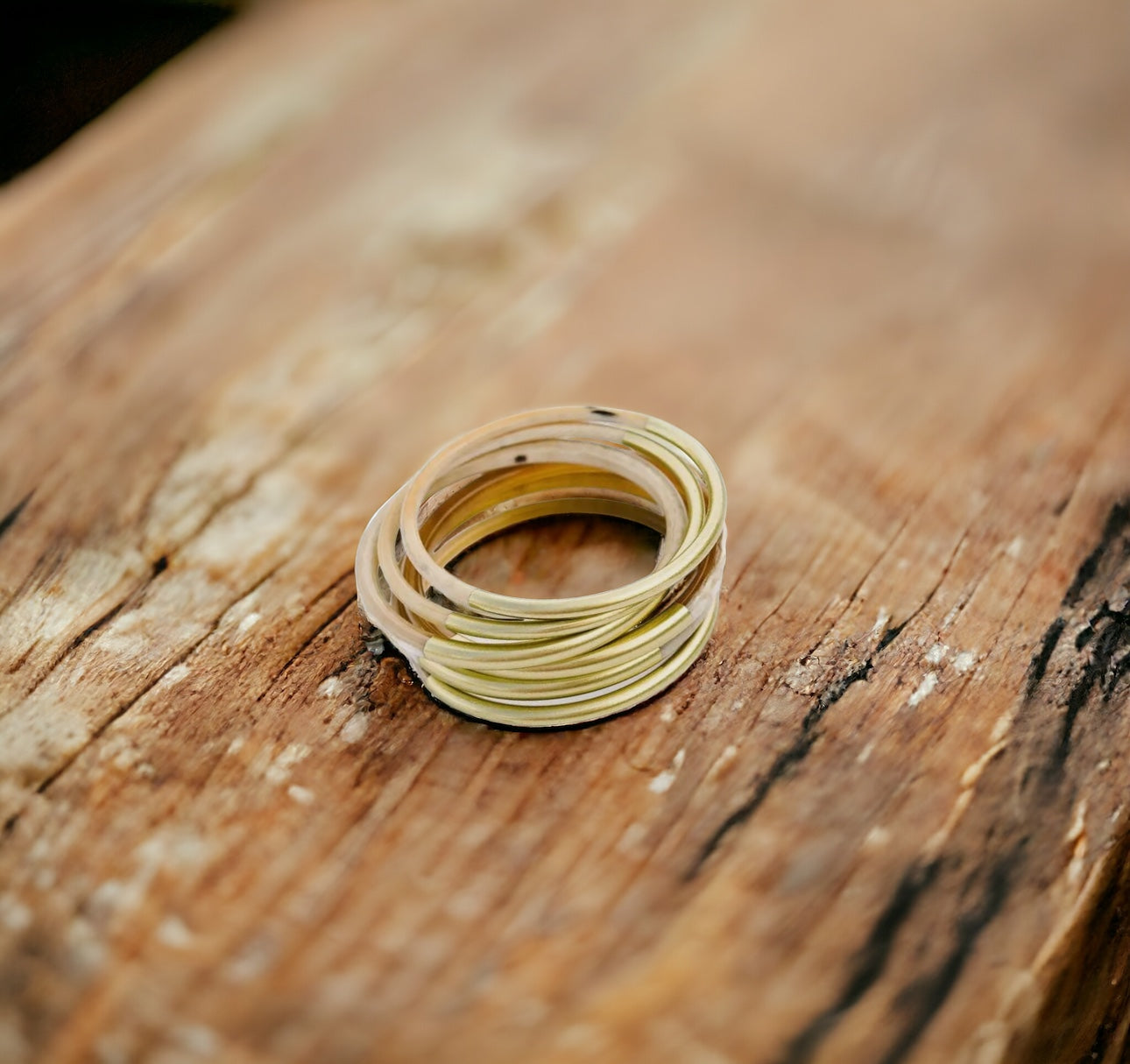 Metallic Gold Mix Bangle Set