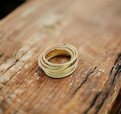 Metallic Gold Mix Bangle Set