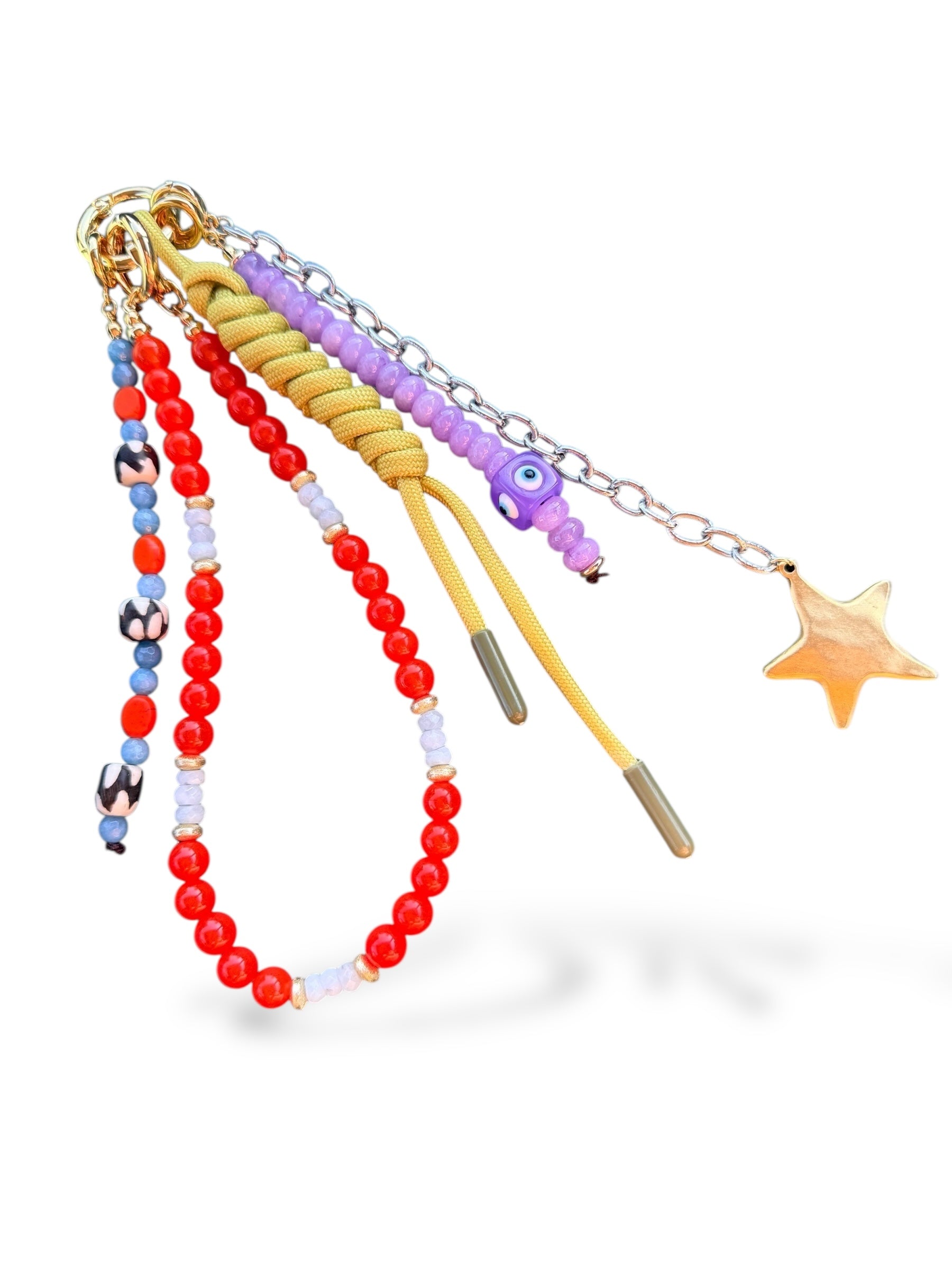 Purple Evil Eye Bag Charm