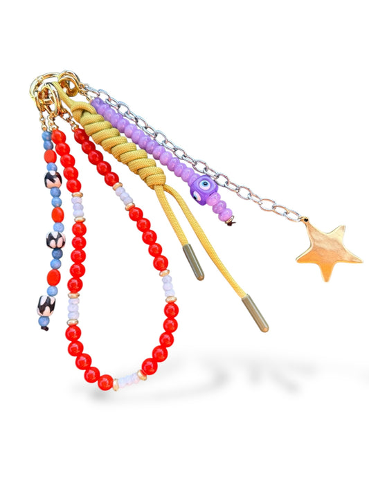 Purple Evil Eye Bag Charm