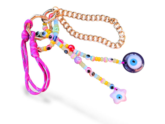 Fuschia Fortune Bag Charm