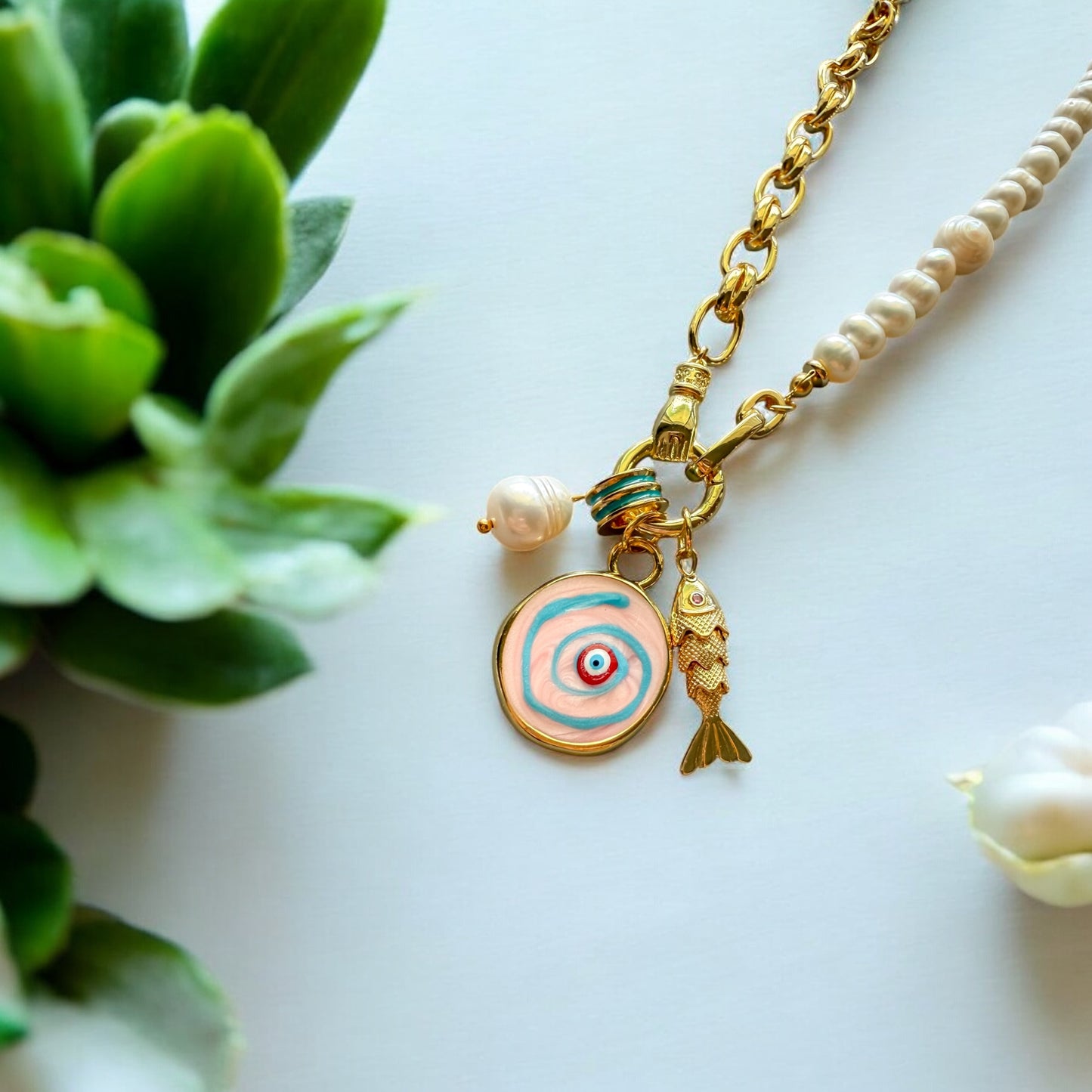 Sun Sea & Love Necklace