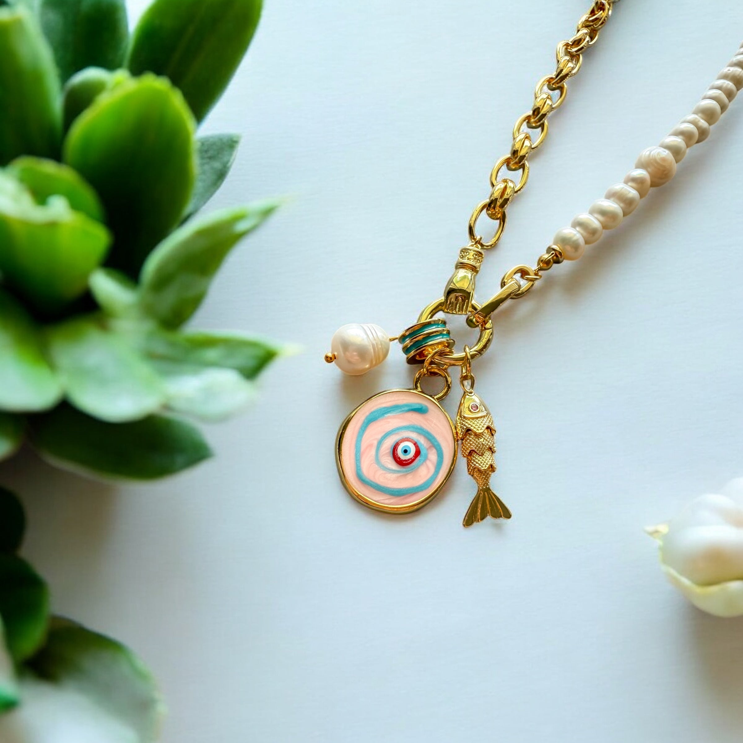 Sun Sea & Love Necklace